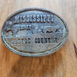 Mississippi Cattle Country Belt Buckle